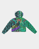 Two Toned Green & Blue SaVaugé Cropped Windbreaker